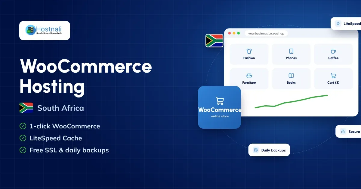 WooCommerce hosting in South Africa: a fast online store on LiteSpeed with free SSL and daily backups